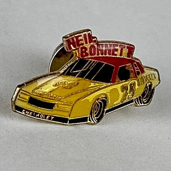VTG Neil Bonnett Chevrolet #75 Yellow Red White Hat/Jacket/Lapel Pin - Picture 3 of 8